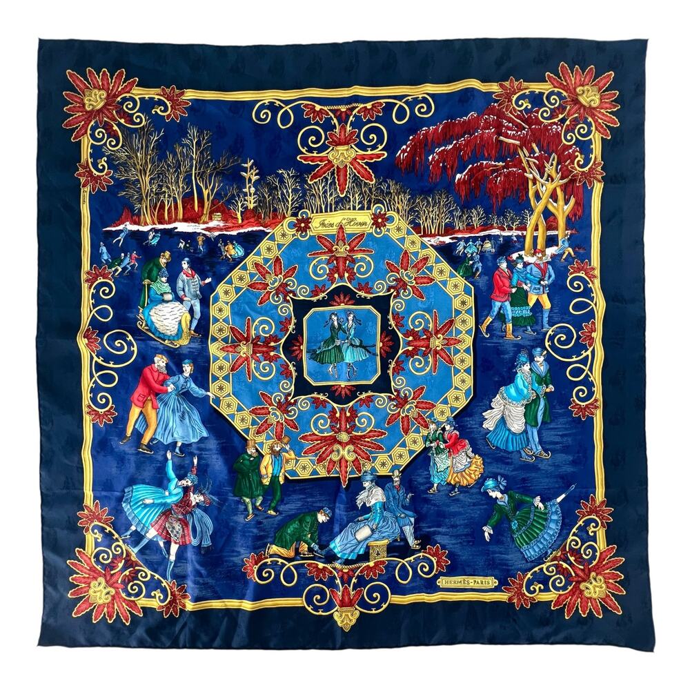 Hermès Joies d'Hiver Silk Scarf